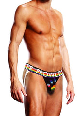 Prowler Black Oversized Paw Jock - Black/Multicolor/Rainbow - Large