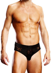 Prowler Lace Open Brief - Black - Medium