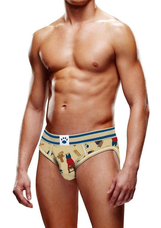 Prowler Lumberbear Open Brief - Blue/Brown - XSmall