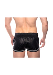 Prowler Red Leather Sport Shorts - Black/Gray/Grey - Small