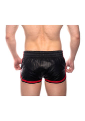 Prowler Red Leather Sport Shorts - Black/Red - XLarge