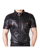 Prowler Red Slim Fit Police Shirt - Black/Multicolor/Red - XXLarge