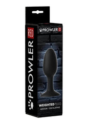 Prowler Weighted Butt Plug - Black - Medium