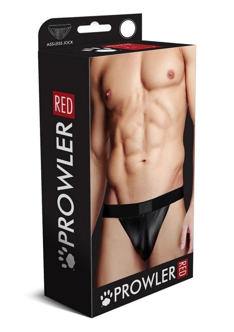 Prowler Red Wetlook Ass-Less Jock - Black - Small