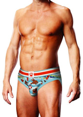 Prowler Gaywatch Bears Brief - Blue/Orange - Medium