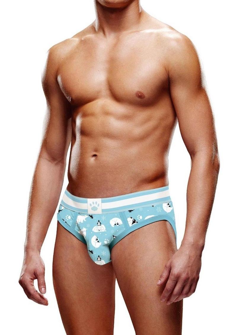 Prowler Winter Animals Brief - Blue/White - Medium