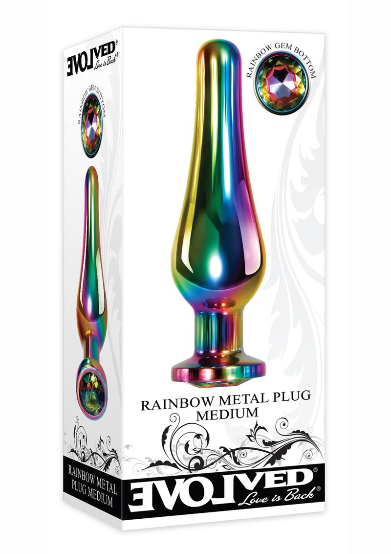 Rainbow Metal Anal Plug Primal Pleasure Rainbow Metal Anal Plug Primal Pleasure