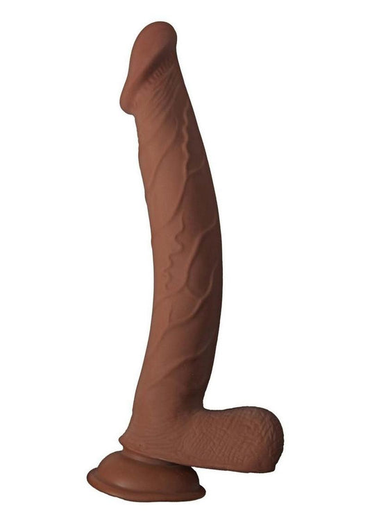 Realcocks Dual Layered Bendable Dildo - Chocolate - 10in