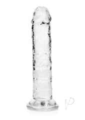 Realrock Skin Realistic Striaght Dildo Without Balls - Clear - 6in