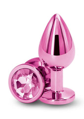 Rear Assets Aluminum Anal Plug - Metal/Pink - Medium