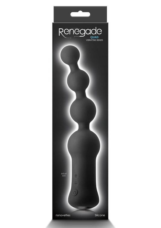 Renegade Quad Rechargeable Silicone Anal Massager - Black