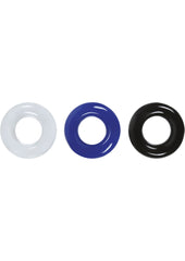 Renegade Stamina Rings Cock Rings - Assorted Colors - Set Of 3