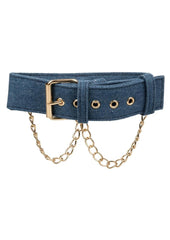 Ride 'Em Premium Denim Collection Collar with Leash