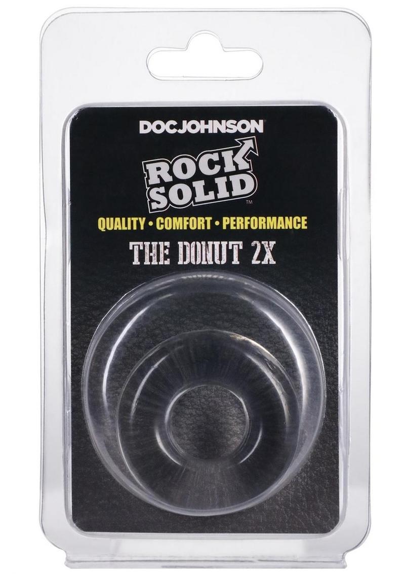 Rock Solid The 2x Donut Cock Ring - Clear - XXLarge