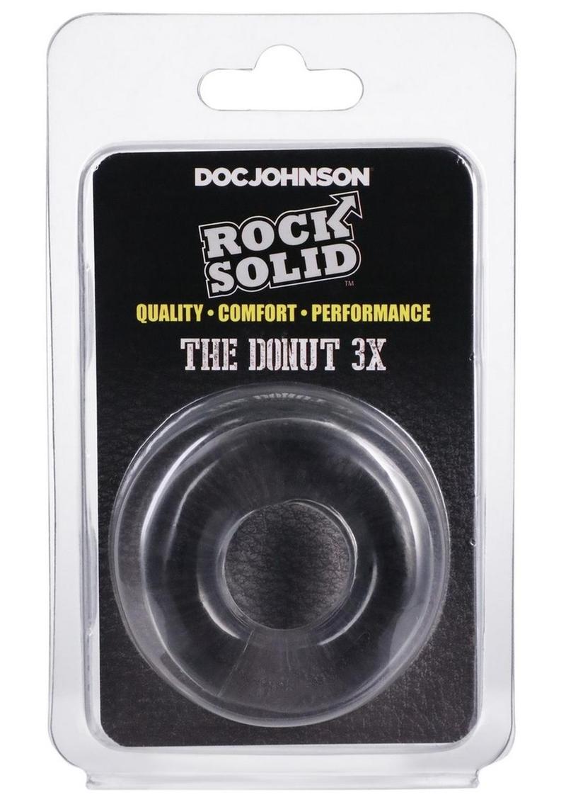 Rock Solid The 3x Donut Cock Ring - Clear - 3XLarge