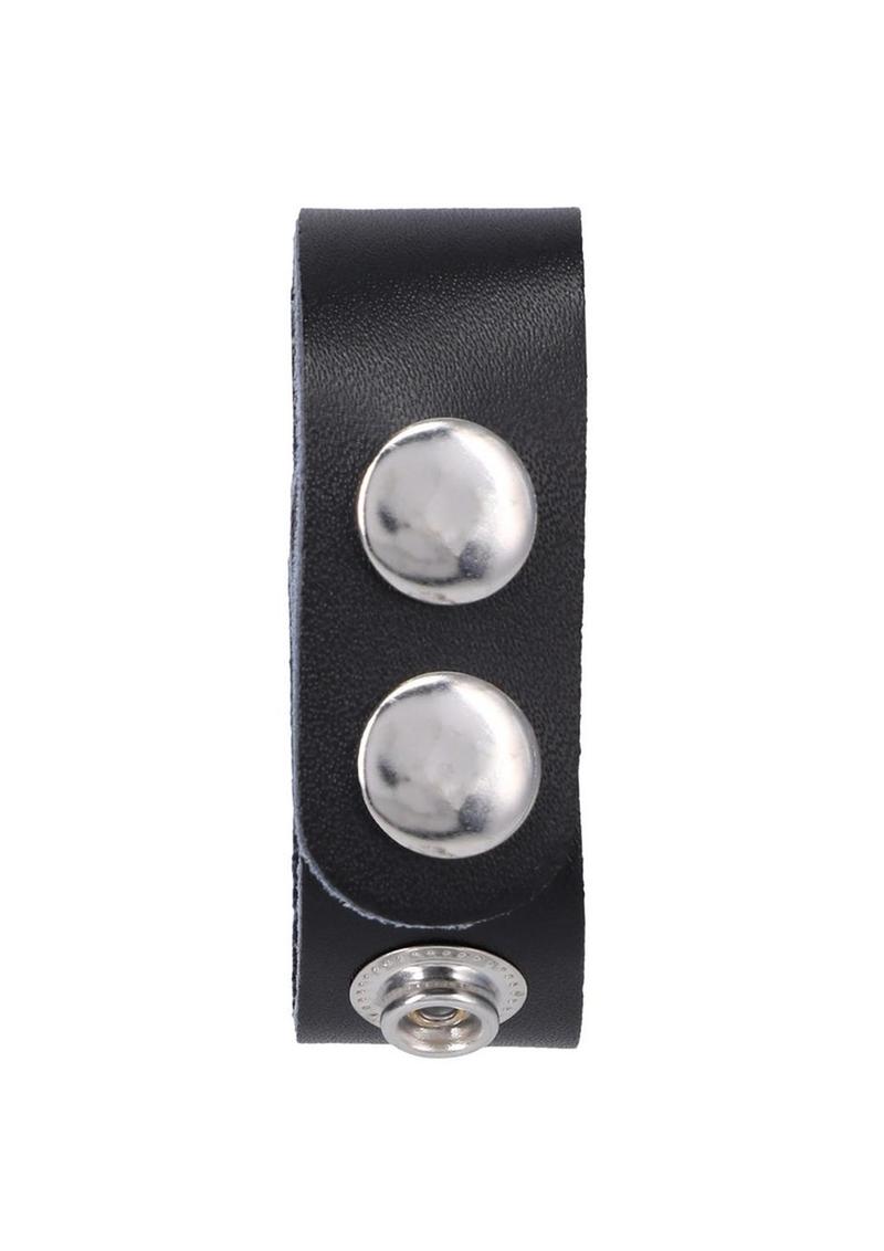 adjustable leather snap cock ring for firm erections