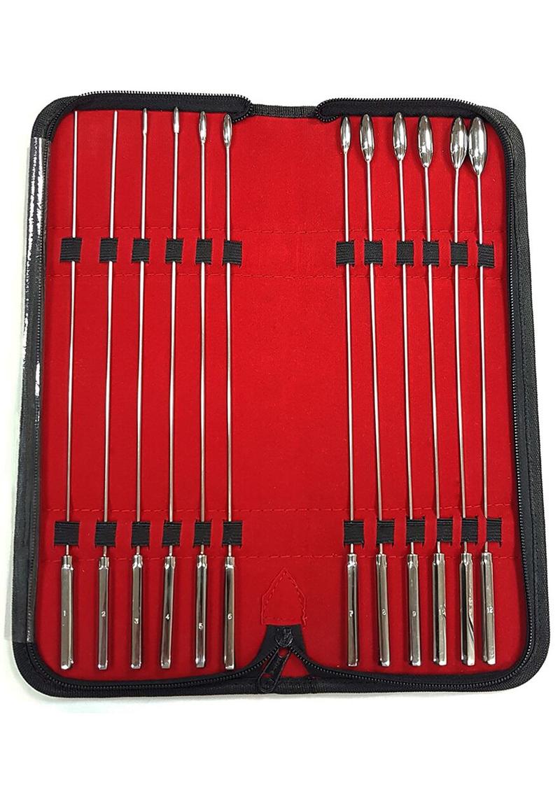 Rosebud Urethral Dilator - Silver - 12 Piece Set/Set