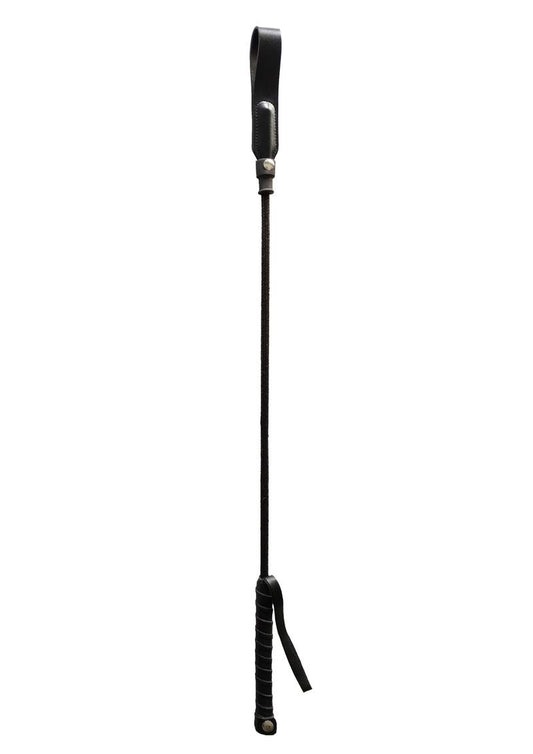 Rouge Fifty Times Hotter Long Riding Crop Slim Tip - Black - 24in