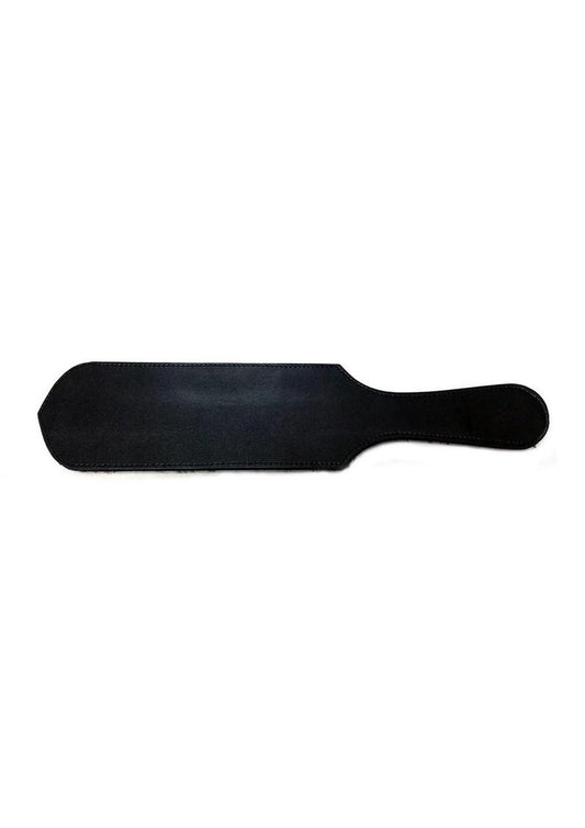 Rouge Leather Paddle with Faux Fur - Black