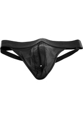 Rouge Leather Zip Jocks - Black - Medium