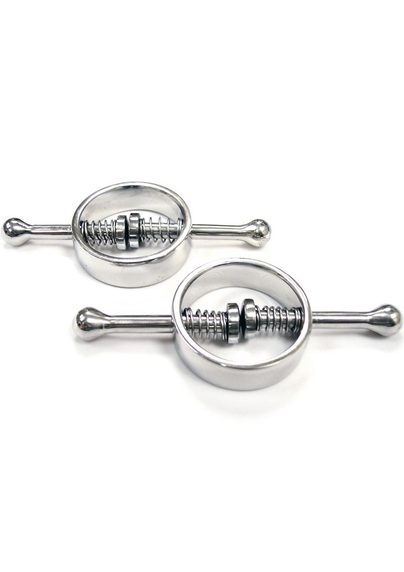 Rouge Metal Adjustable Nipple Clamps - Silver