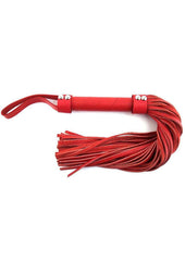 Rouge Short Leather Flogger - Red