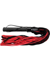 Rouge Suede Flogger with Leather Handle - Black/Red