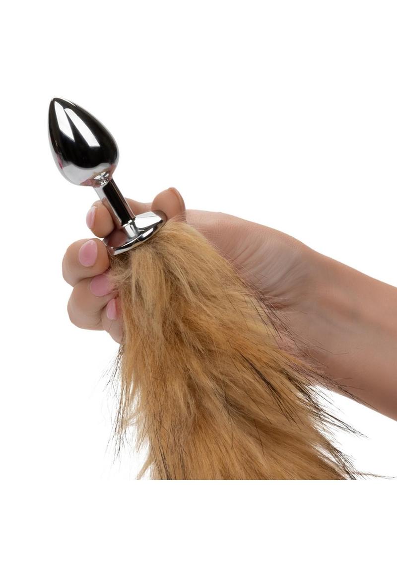 Running Wild Faux Fur Tail and Metallic Anal Plug Primal Pleasure Running Wild Faux Fur Tail and Metallic Anal Plug Primal Pleasure