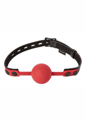 Saffron Silicone Ball Gag - Black/Red