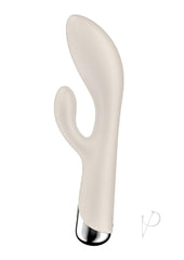 Satisfyer Spinning Rabbit 1 Rechargeable Silicone Rabbit Vibrator - Beige/Tan