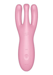 Satisfyer Threesome 4 Rechargeable Silicone Vibrator - Pink