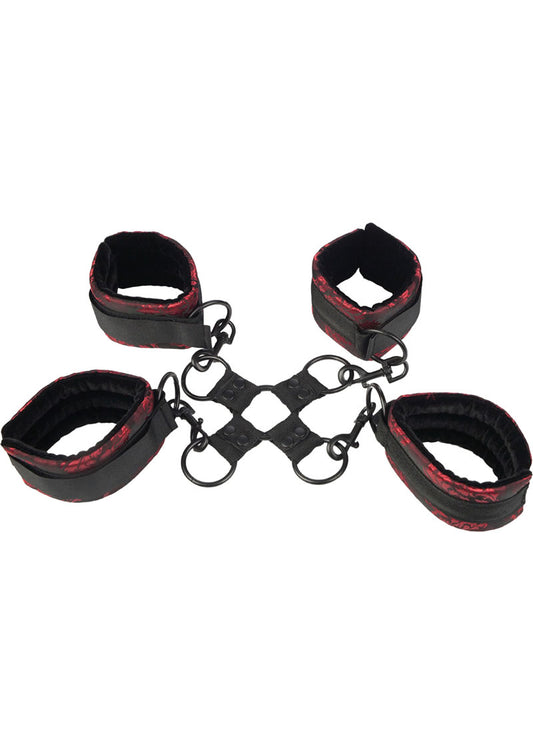 Scandal Hog Tie - Black/Red