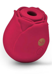 Secret Kisses Rosegasm Air Rechargeable Silicone Clitoral Stimulator - Red