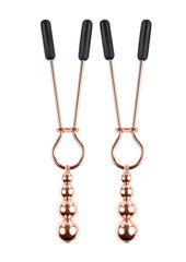 Selopa Beaded Nipple Clamps - Rose Gold