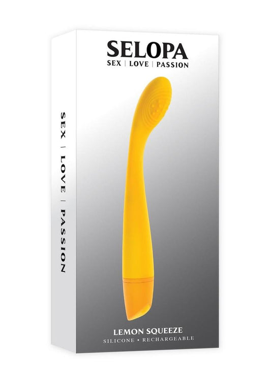 Selopa Lemon Squeeze Rechargeable Silicone G-Spot Vibrator - Yellow