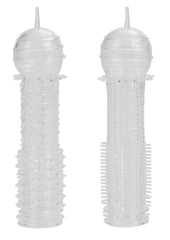 Senso Dual Pleasure Penis Sleeve - Clear - 2 Pack