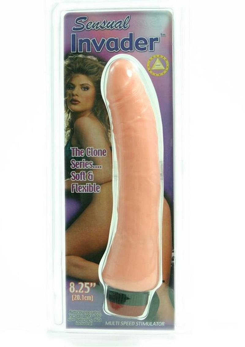 Sensual Invader Realistic Vibrator - Vanilla - 8.25in