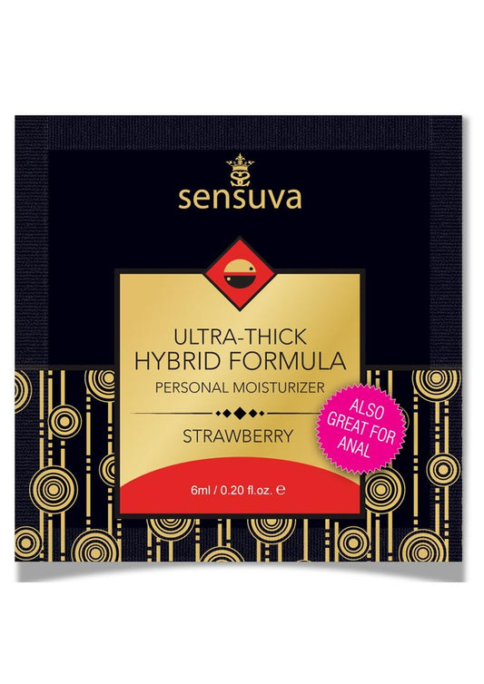 Sensuva Ultra Thick Hybrid Personal Moisturizer Strawberry Flavored Lubricant - .2oz