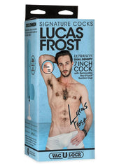 Signature Cocks Ultraskyn Lucas Frost Dildo with Removable Suction Cup - Vanilla - 7in