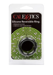 Silicone Reversible Enhancer Cock Ring - Black