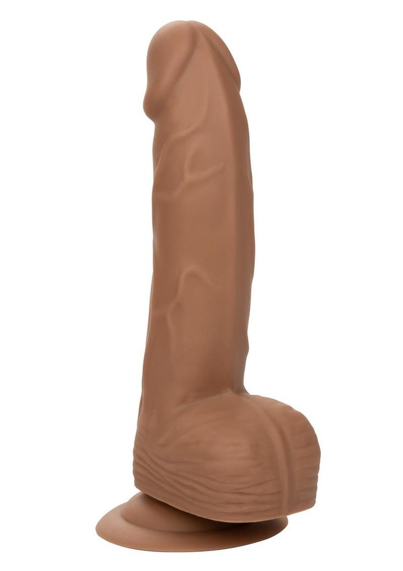 Silicone Studs Realistic Dildo - Caramel - 6in