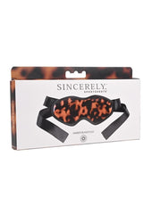 Sincerely Amber Blindfold - Animal Print/Gold