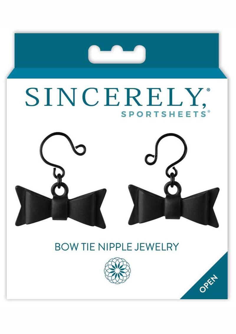 Sincerely Bow Tie Nipple Jewelry - Black