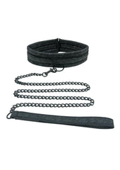 Sincerely Lace Adjustable Collar and Leash - Black - Set