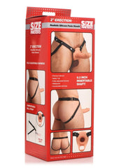 Size Matters 2 Erection Realistic Silicone Penis Sheath - Vanilla