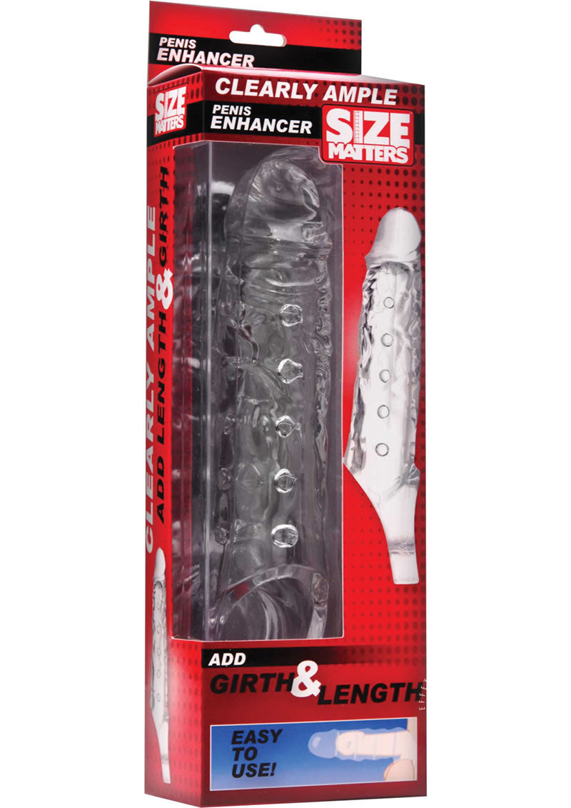 Size Matters Clearly Ample Penis Enhancer Sheath - Clear