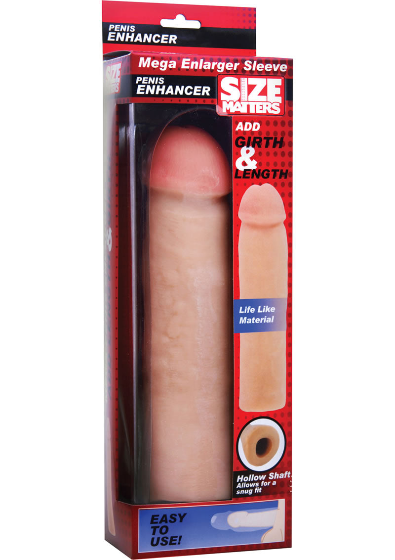 Size Matters Mega Enlarger Sleeve Penis Enhancer - Vanilla