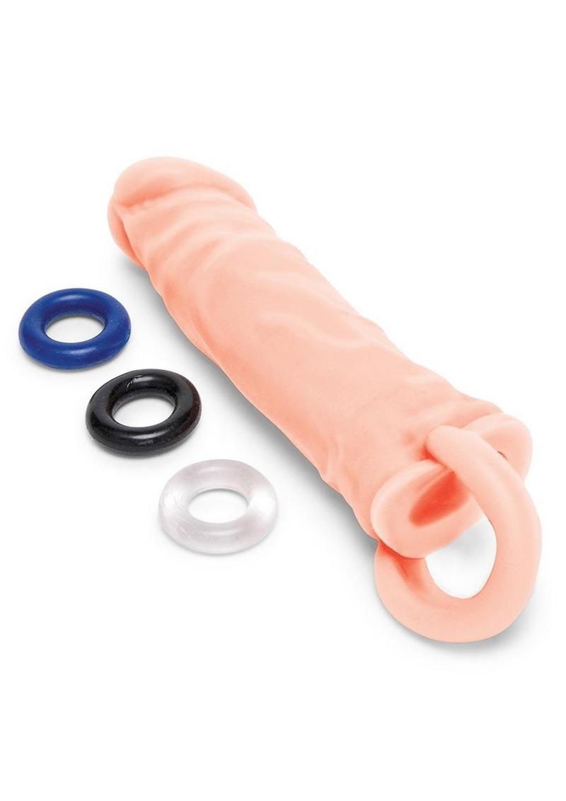 Size Up Silicone Realistic Penis Extender with Ball Loop