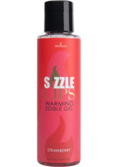 Sizzle Lips Warming Edible Gel Strawberry - 4.2oz