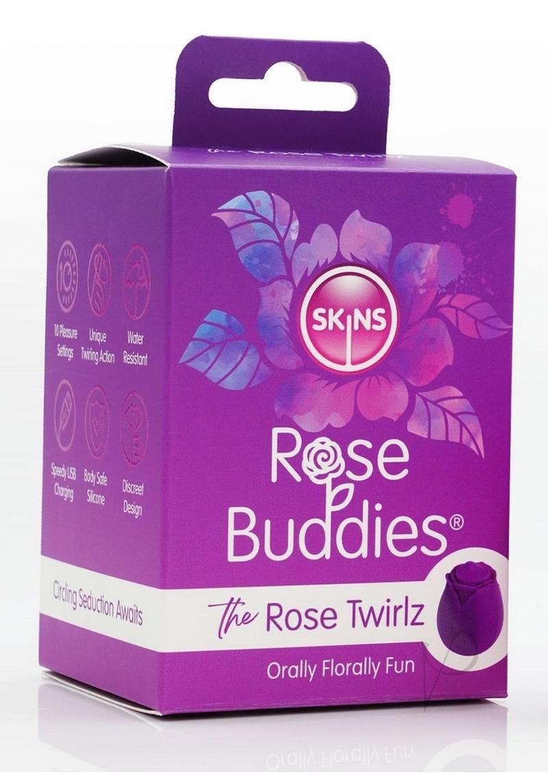 Skins Rose Buddies Rose Twirtz Rechargeable Silicone Clitoral Vibrator - Purple